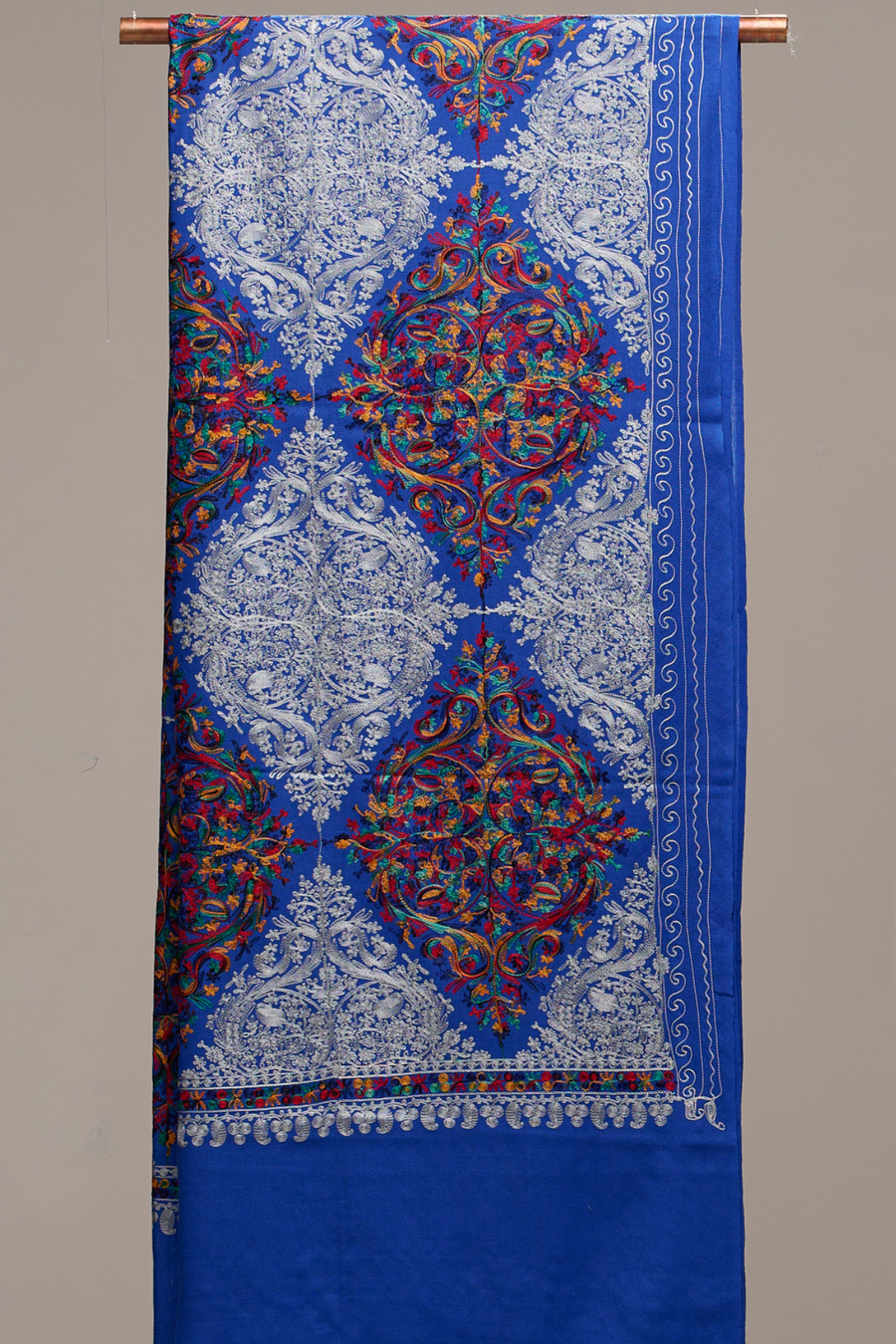 Nalki Multi - Multicolour Nalki Fine Wool Stole
