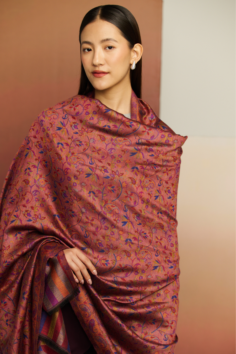 Jamavar Core - Classic Jamavar Reversible Shawl