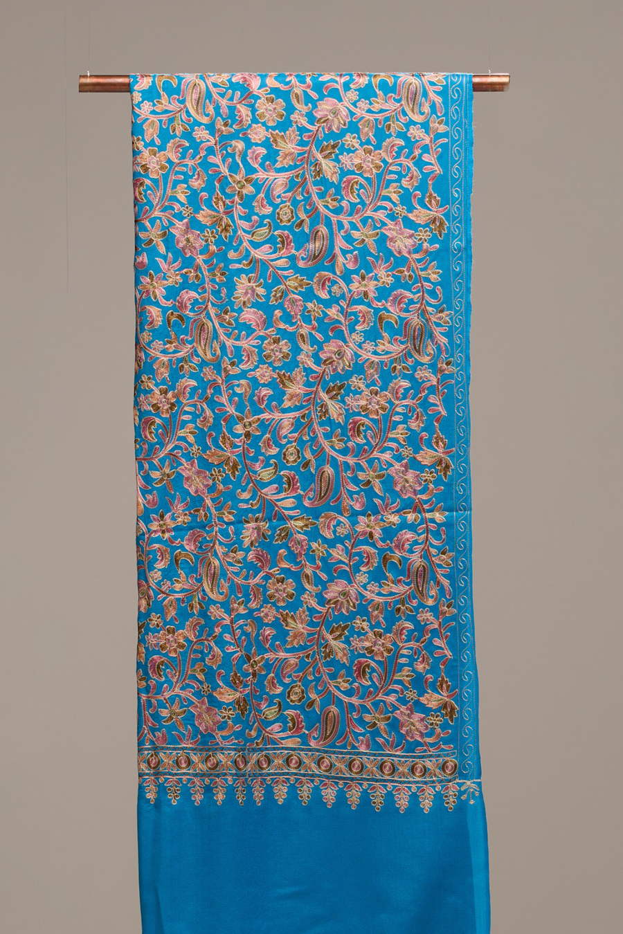 Nalki Classic - Fine Wool Nalki Work Stole