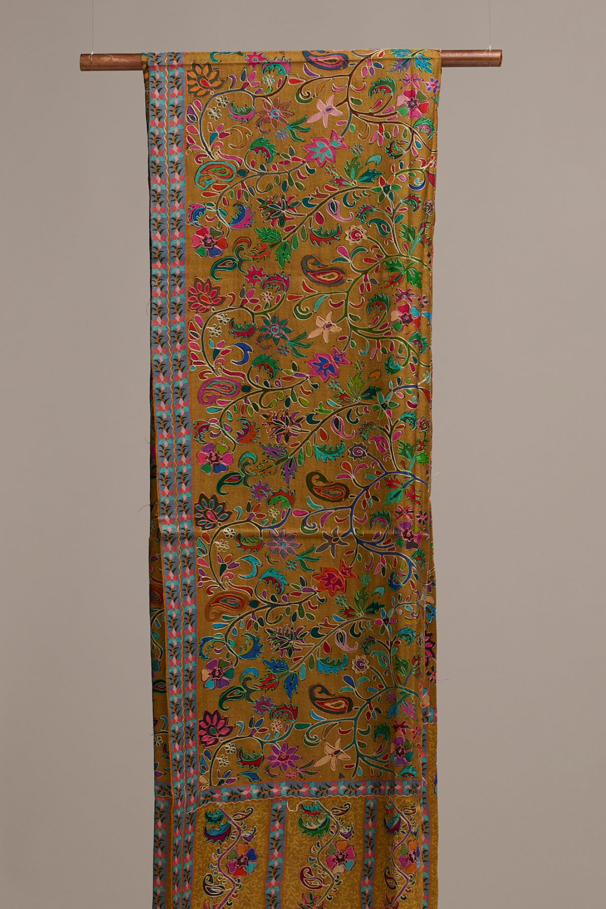 Kalamkari Heritage - Fine Wool Kalamkari Shawl
