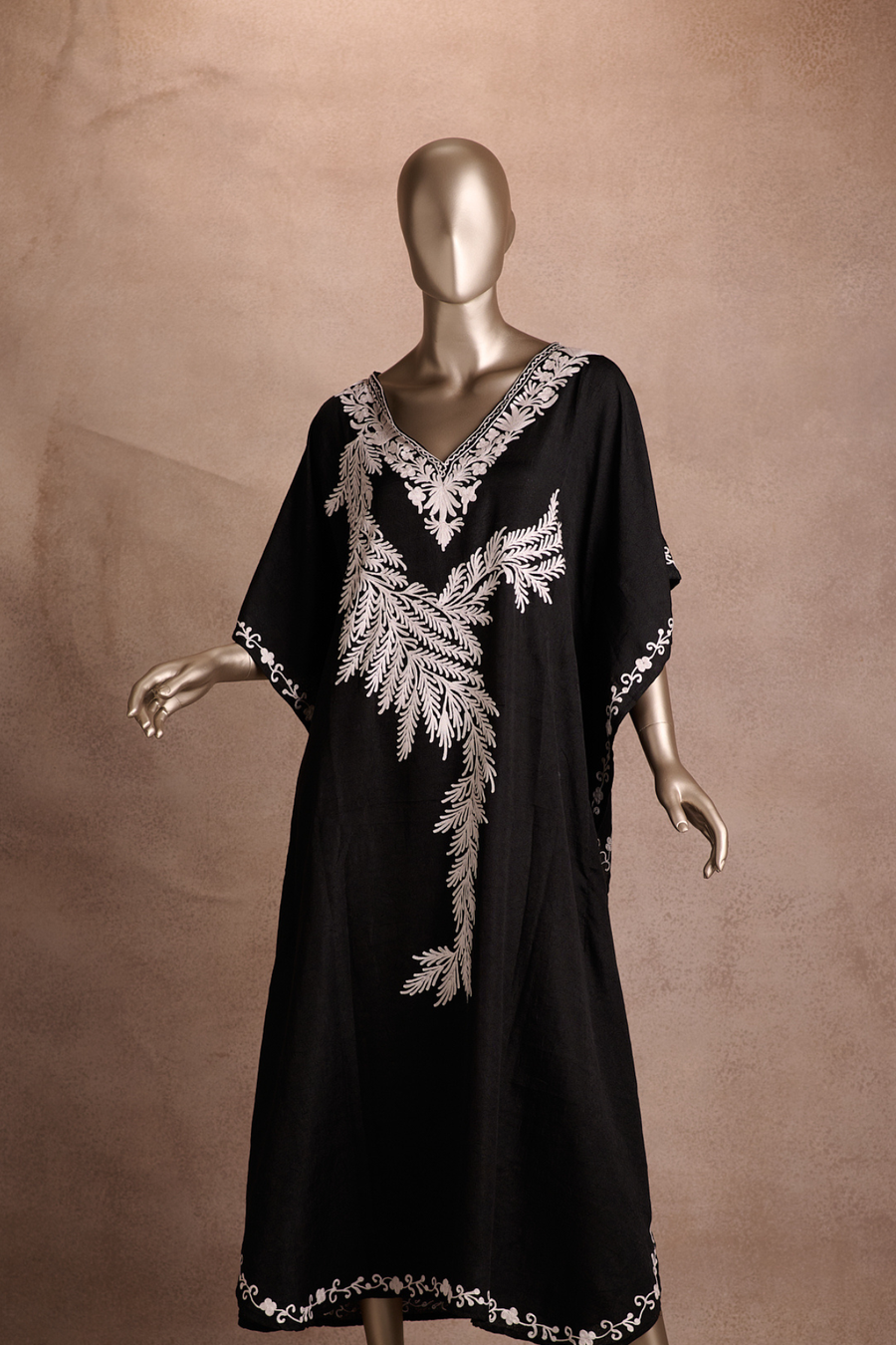 Embroidered Kaftan – Classic Black