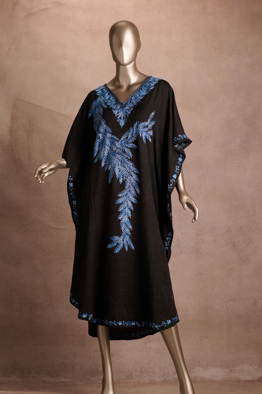 Embroidered Kaftan – Black Azure