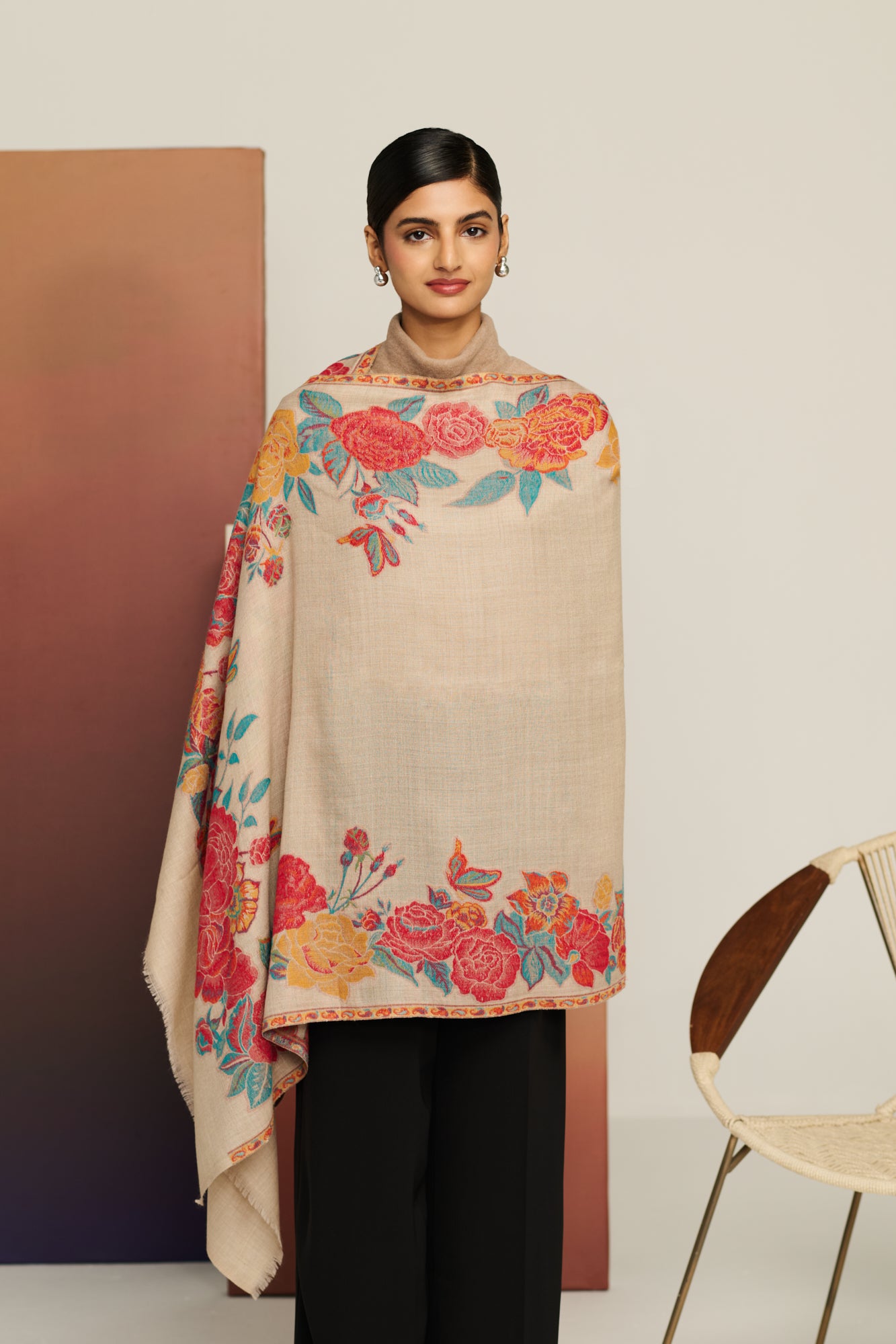 GOWHER   Roseline - Floral Rose Border Stole