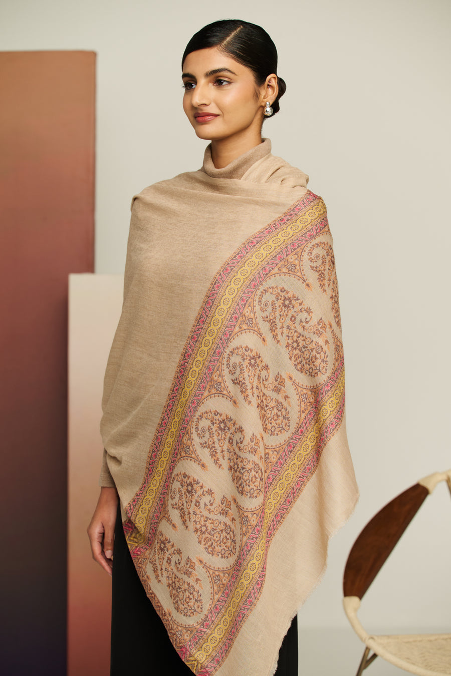 Fine Wool Ambi Palla Stole