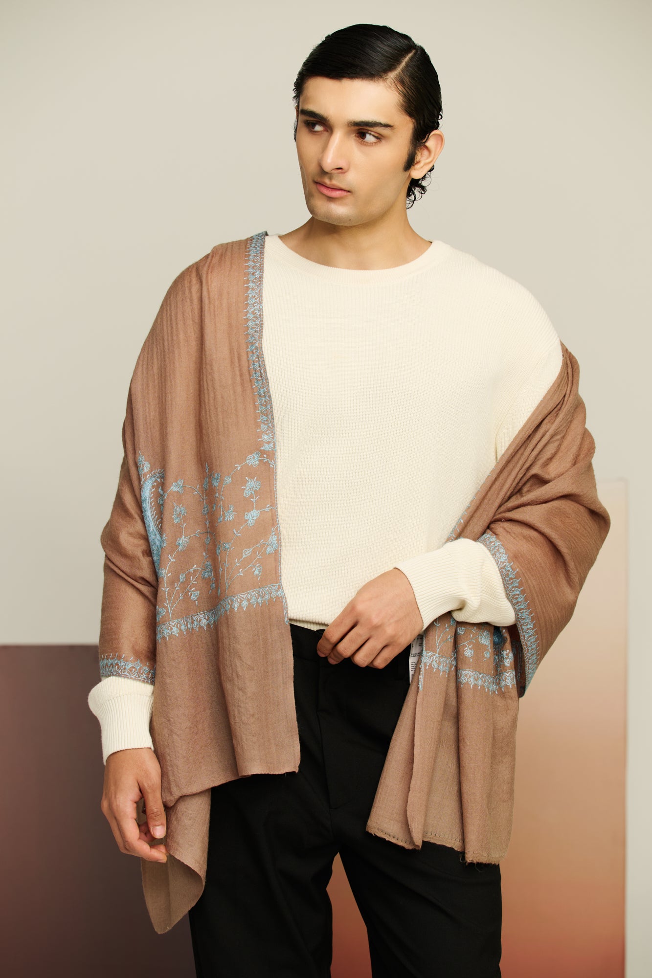 Sozni Luxe - Sozni Border Cashmina Stole