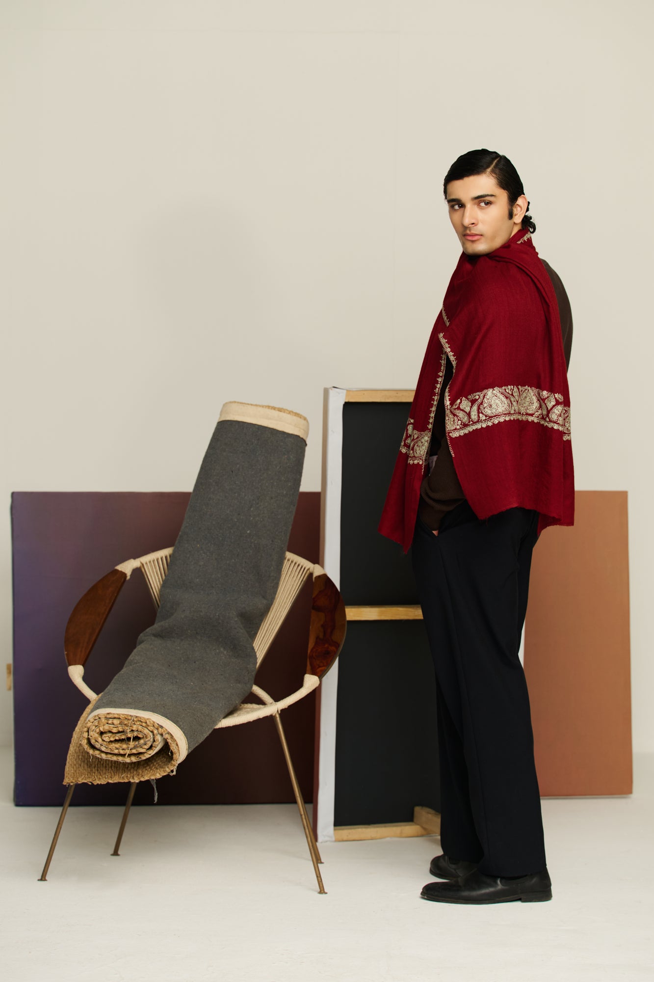 Sozni Palla - Cashmina Sozni Palla Stole