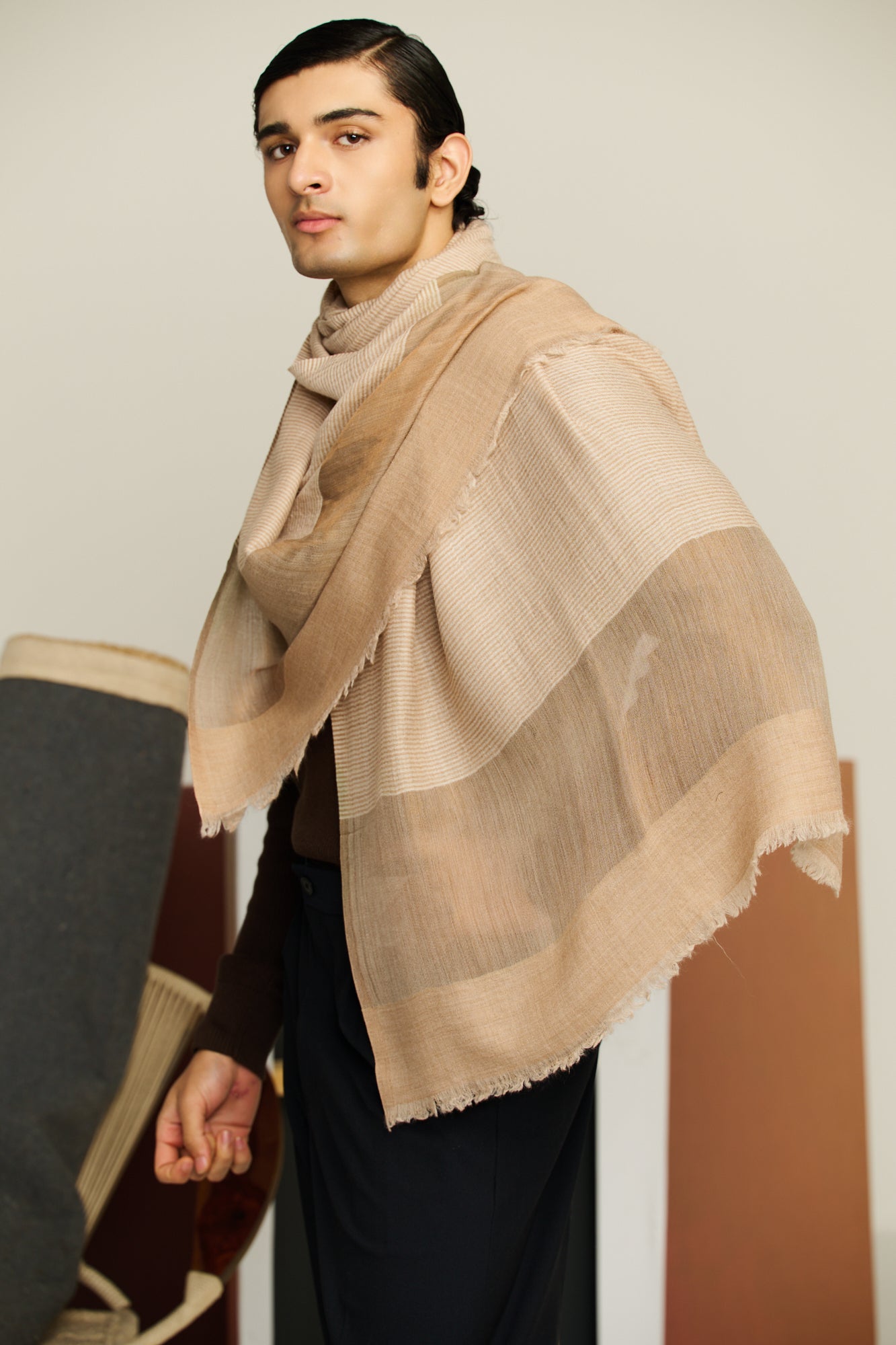 Zari Stripe - Striped Zari Stole