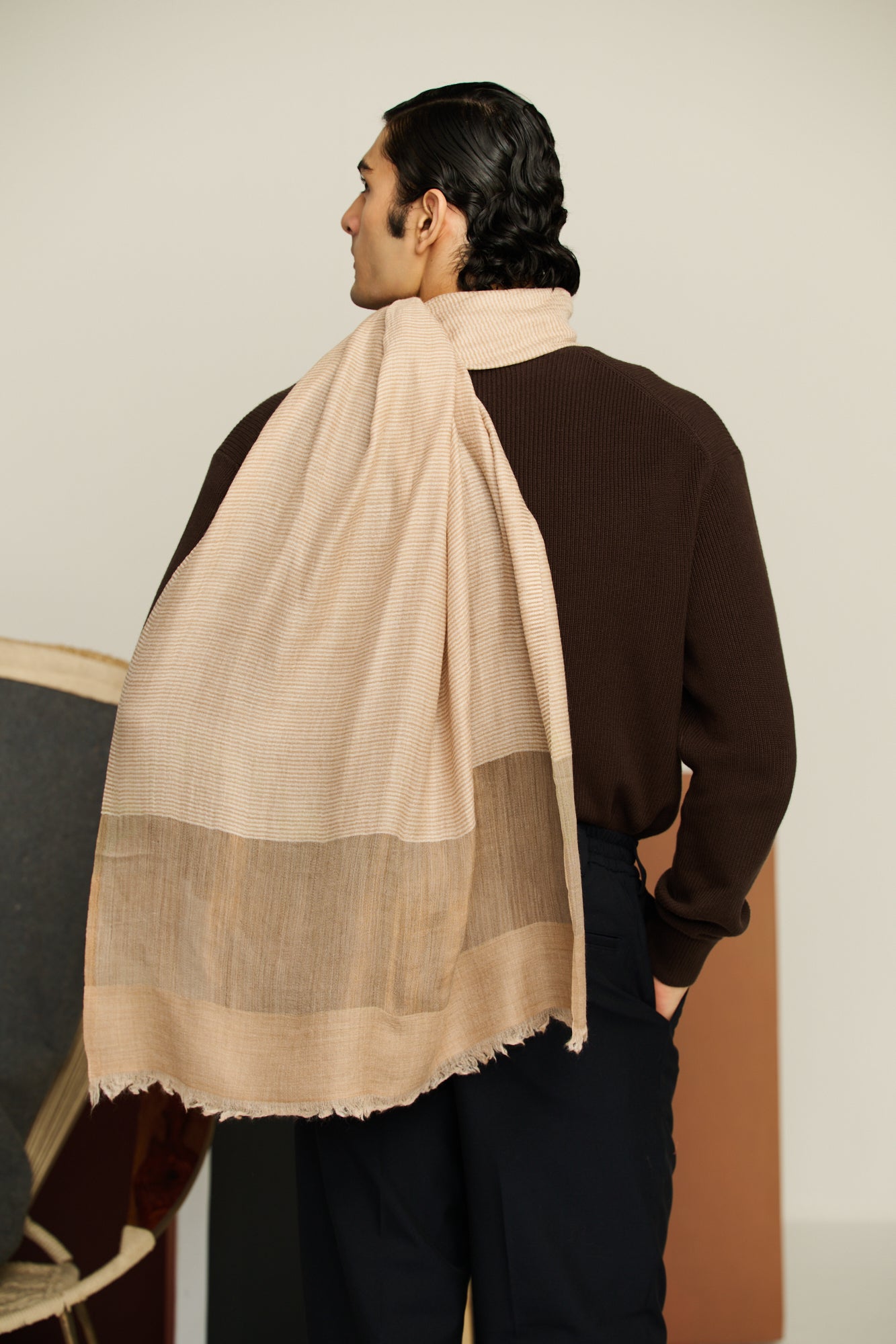 Zari Stripe - Striped Zari Stole